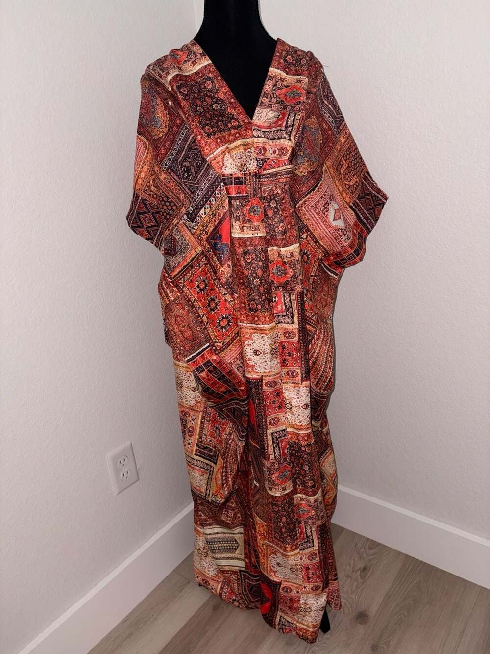Hoffman California Patchwork Print Kaftan Maxi Dress by Clue